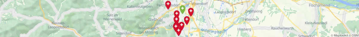 Kartenansicht für Apotheken-Notdienste in der Nähe von Maria Enzersdorf (Mödling, Niederösterreich)